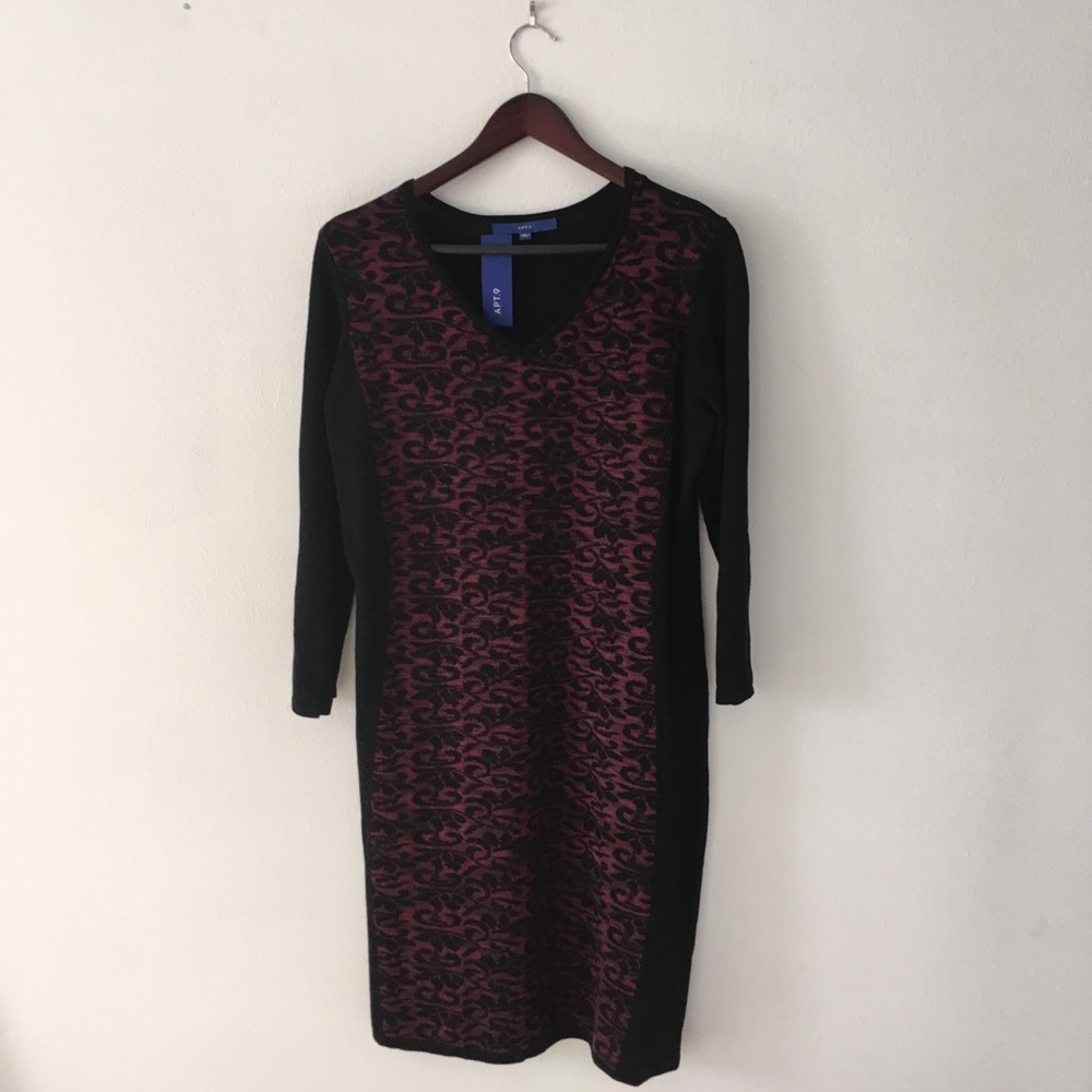 Apt 9 Beautiful Black Knit Dress.
